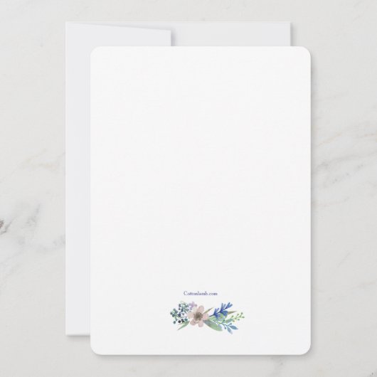 Invitation florale de polygone (Dos)