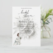 Invitation florale de robe de mariée pour la douch (Debout devant)