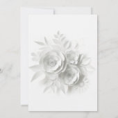 Invitation florale de robe de mariée pour la douch (Dos)