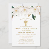 invitation florale de sainte communion de magnolia (Devant)
