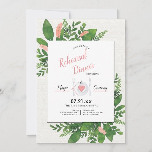 Invitation Florale de salutation (Devant)