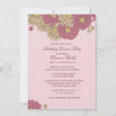 Invitation florale de Zinnias (Devant)