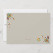 Invitation florale des Dainties d'automne (Dos)