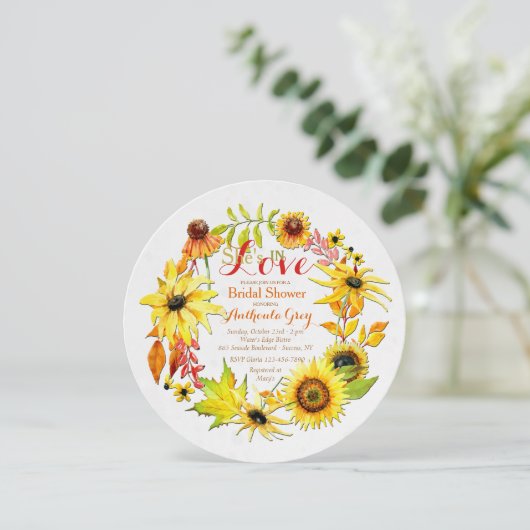 Invitation Florale d'or (Debout devant)