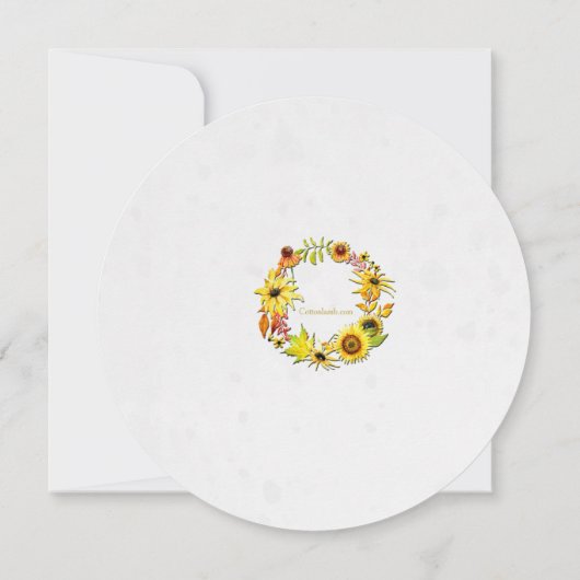 Invitation Florale d'or (Dos)