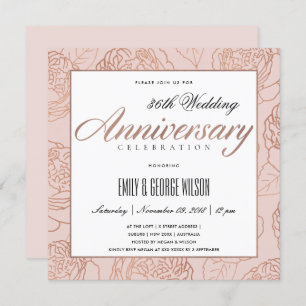 INVITATION FLORALE D'OR ROSE ROSE ROSE ROSE BLANCHE TOUTE L'A