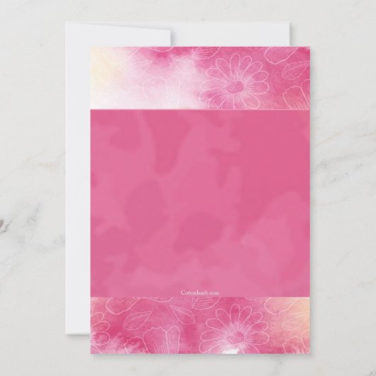 Invitation florale douce (Dos)