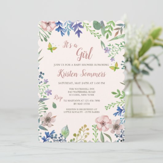 Invitation florale douce (Debout devant)