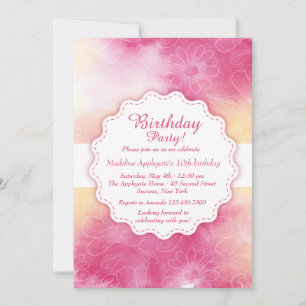 Invitation florale douce
