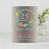 Invitation florale du 25e anniversaire du Mariage (Debout devant)