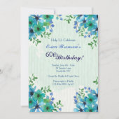 Invitation florale du coin bleu (Devant)