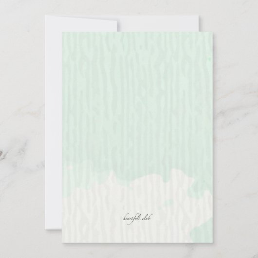 Invitation florale du coin bleu (Dos)