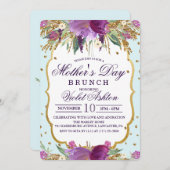 Invitation florale du jour de mère (Devant / Derrière)