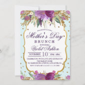 Invitation florale du jour de mère (Devant)