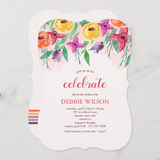 Invitation florale du matin du printemps (Devant / Derrière)