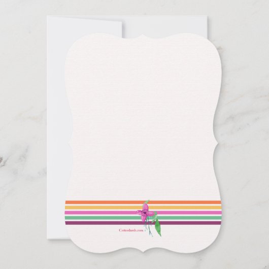 Invitation florale du matin du printemps (Dos)