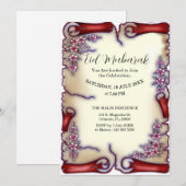 Invitation florale Eid Moubarak (Devant / Derrière)