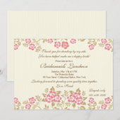 Invitation Florale Élégante (Devant / Derrière)