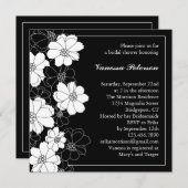 Invitation florale élégante de Fête de la mariée (Devant / Derrière)