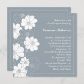 Invitation florale élégante de Fête de la mariée (Devant / Derrière)