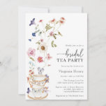 Invitation florale Elégante Thé nuptial<br><div class="desc">Laissez votre journée spéciale s'épanouir avec cette Elégante Invitation Florale de thé nuptial! Cette Elégante Invitation à Brunch Floral Bridal présente de superbes fleurs d'aquarelle peintes à la main dans des teintes de violet profond, de bleu poussiéreux et de rose roux avec de la végétation sauge. Que vous soyez l'hôte...</div>