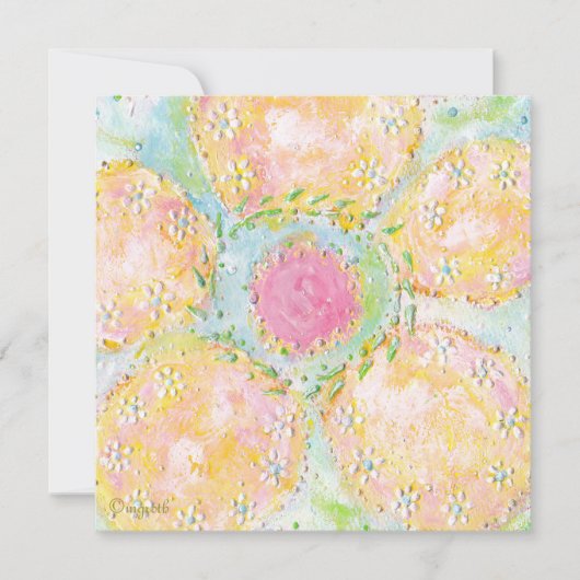 Invitation Florale Eos Pastel (Devant)