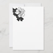 Invitation florale faire-part de mariage-noir et b (Dos)