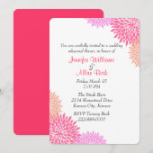 Invitation florale faite sur commande de dîner de (Devant / Derrière)