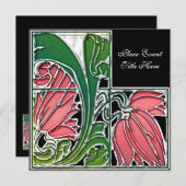 Invitation florale faite sur commande de partie (Devant / Derrière)