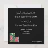 Invitation florale faite sur commande de partie (Dos)