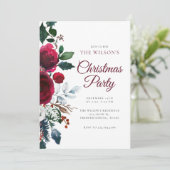 Invitation florale festive d'hiver de Noël (Debout devant)