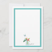 Invitation Florale Garden Party (Dos)