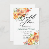 Invitation florale gingembre aquarelle (Devant / Derrière)