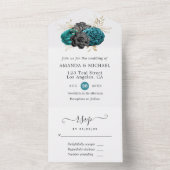 Invitation Florale Gothique Tout En Un (À l'intérieur)