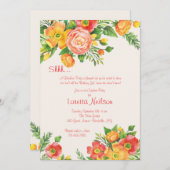 Invitation florale gracieuse (Devant / Derrière)