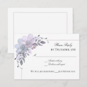 Invitation florale hivernale moderne (Devant / Derrière)