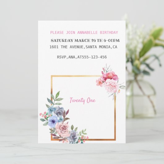 Invitation florale inconnue (Debout devant)