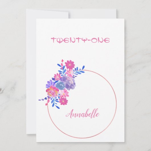 Invitation florale inconnue (Dos)