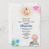 Invitation Florale indienne du premier riz "Annapr (Devant)