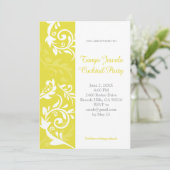 Invitation florale jaune (Debout devant)