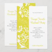 Invitation florale jaune (Devant / Derrière)