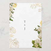 Invitation florale jaune et blanc | Élégance douce (Dos)