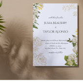 Invitation florale jaune et blanc | Élégance douce