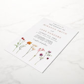 Invitation florale Lesbian Mariage Foil (Rotation)