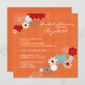 Invitation florale lumineuse à la mode de Fête de (Devant / Derrière)