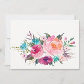 Invitation florale lumineuse de fête de remise des (Dos)