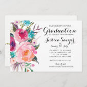 Invitation florale lumineuse de fête de remise des (Devant / Derrière)