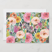 Invitation florale lumineuse de fête de remise des (Dos)