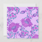 Invitation florale luxuriante rose et pourpre (Dos)