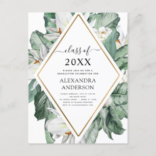 Invitation florale Magnolia 2022 Tropical Graduati